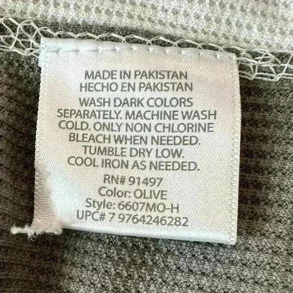 Mossy Oak Thermal Shirt Adult Size XL Green Long Sleeve Hunting Outdoors Mens - Picture 4 of 4